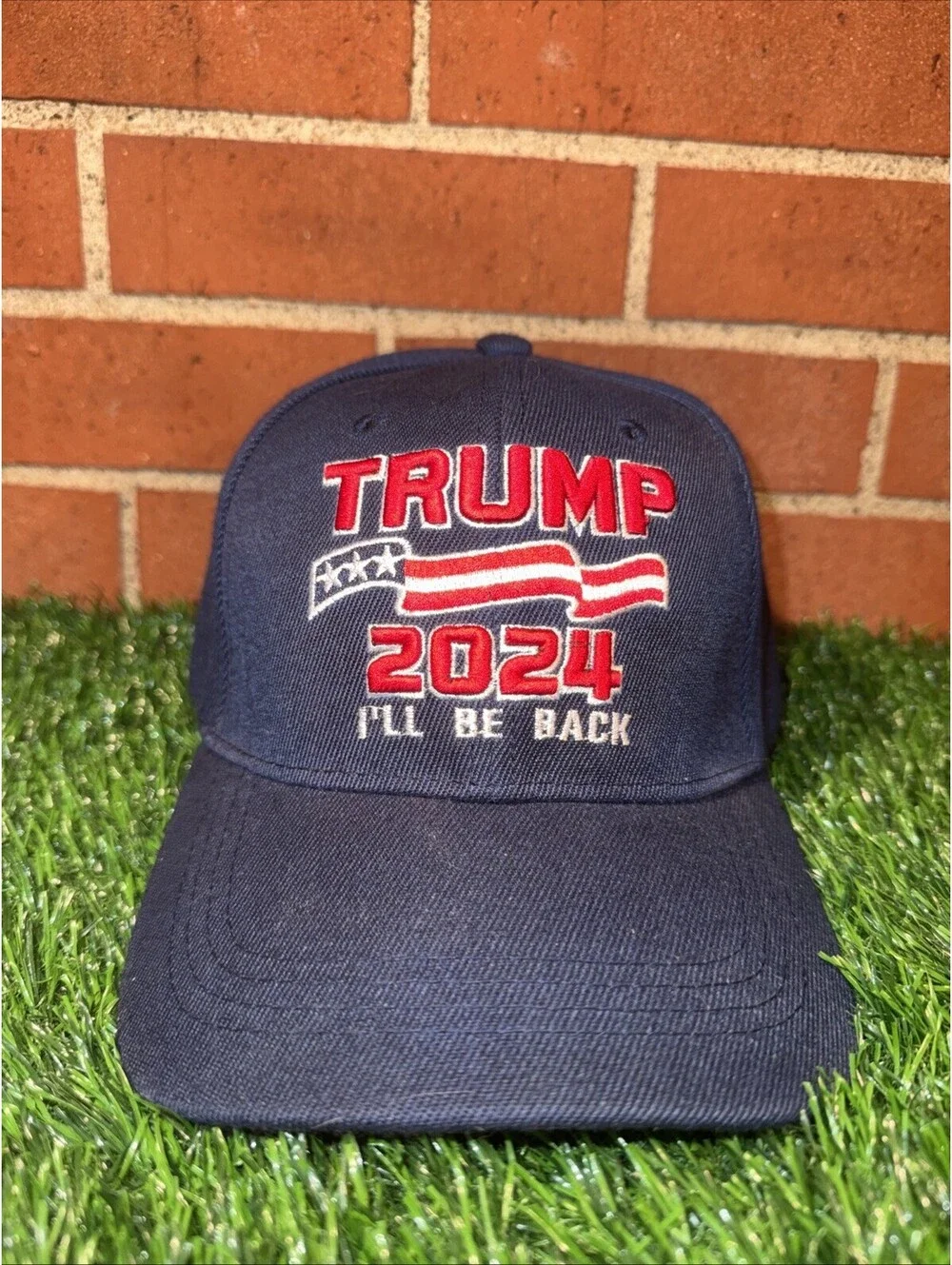 Trump 2024 I’ll Be Back With Embroidered Signature StrapBack Hat
